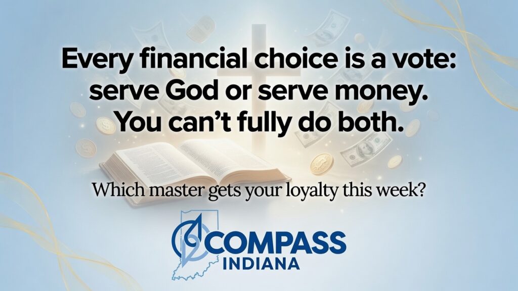 Every financial choice is a vote: serve God or serve money. You can't fully do both. Which master gets your loyalty this week?